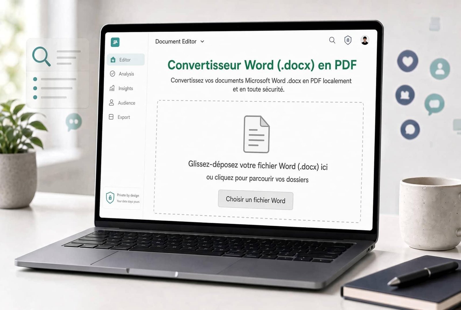 Steps for converting a Word DOCX document to a PDF file
